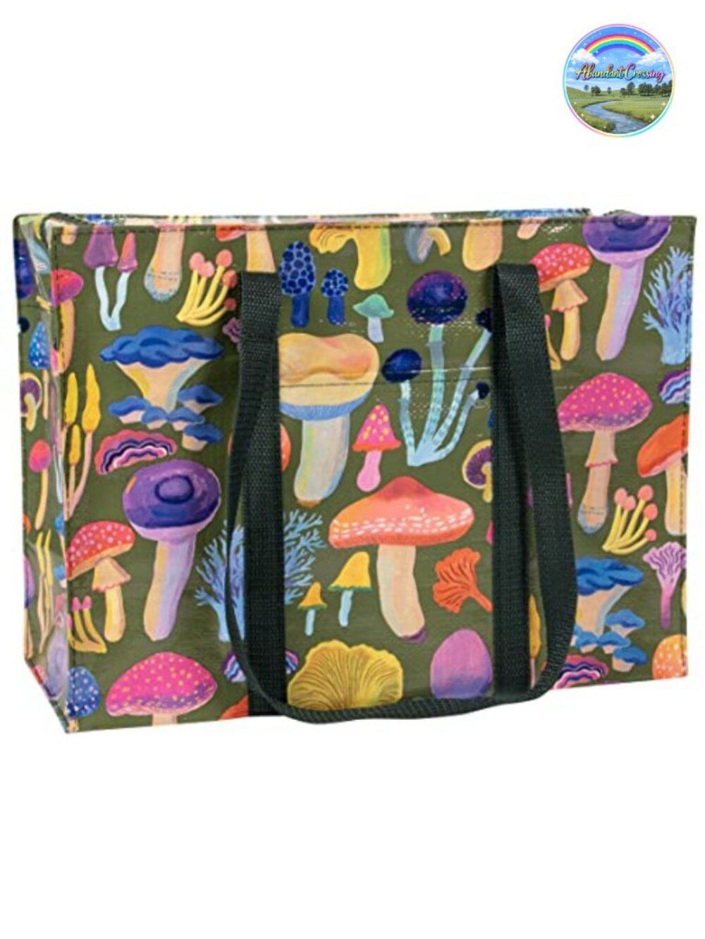 Reusable Zippered Tote Bag with Exterior Pocket, Reinforced Floor, 95% Recycled